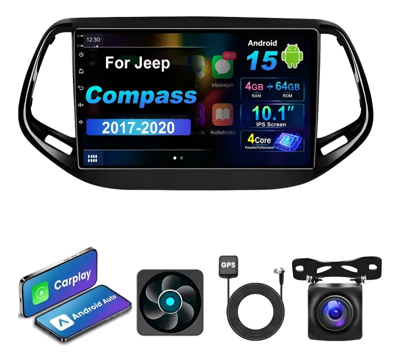 Autoestéreo Android para Jeep Compass 2017-2020