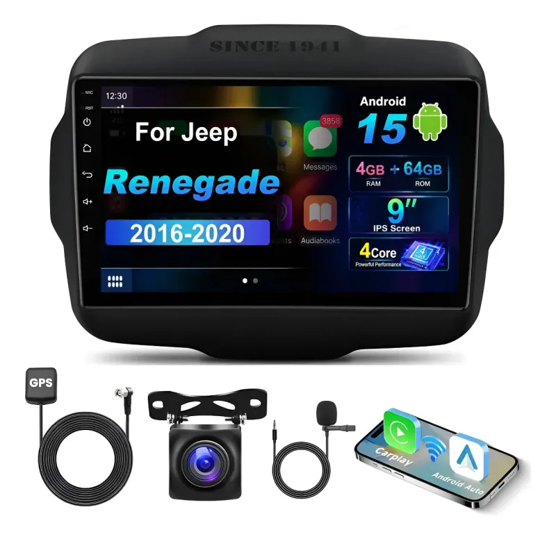 Autoestéreo Android para Jeep Rengade 2016-2020