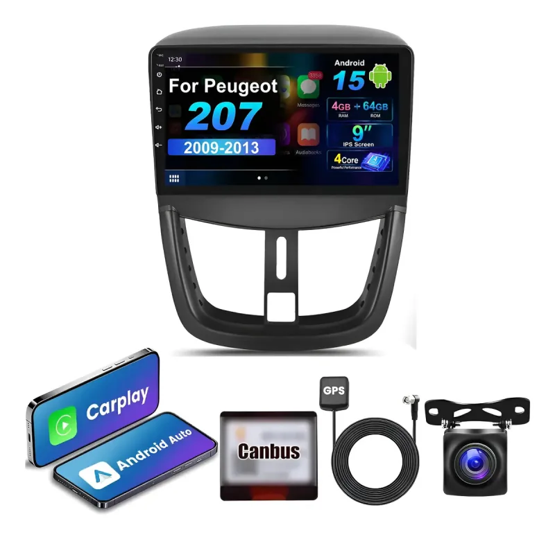 Autoestéreo Android para Peugeot 207 2009-2013