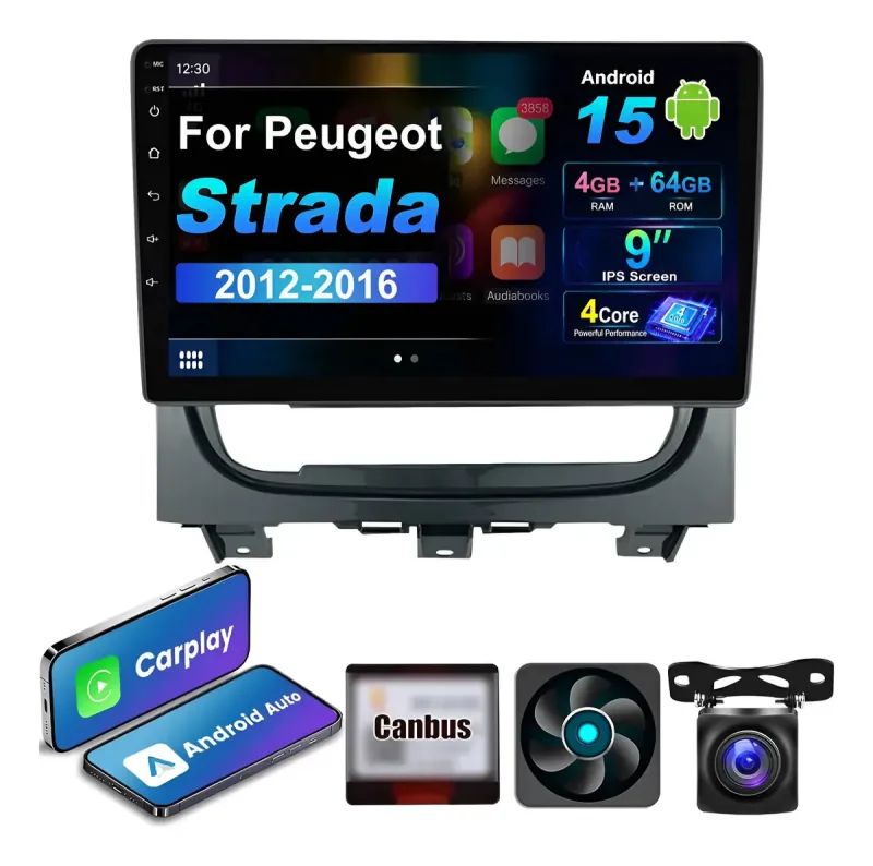 Autoestéreo Android para Peugeot Strada 2012-2016