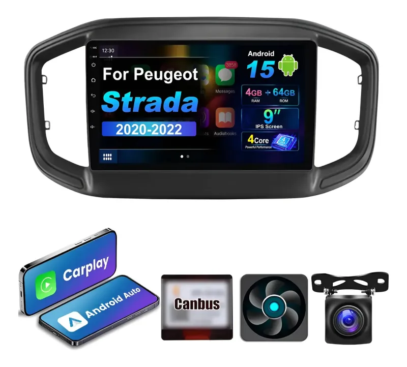 Autoestéreo Android para Peugeot Strada 2020-2022