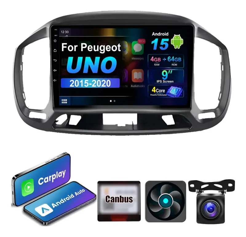 Autoestéreo Android para Peugeot UNO 2015-2020