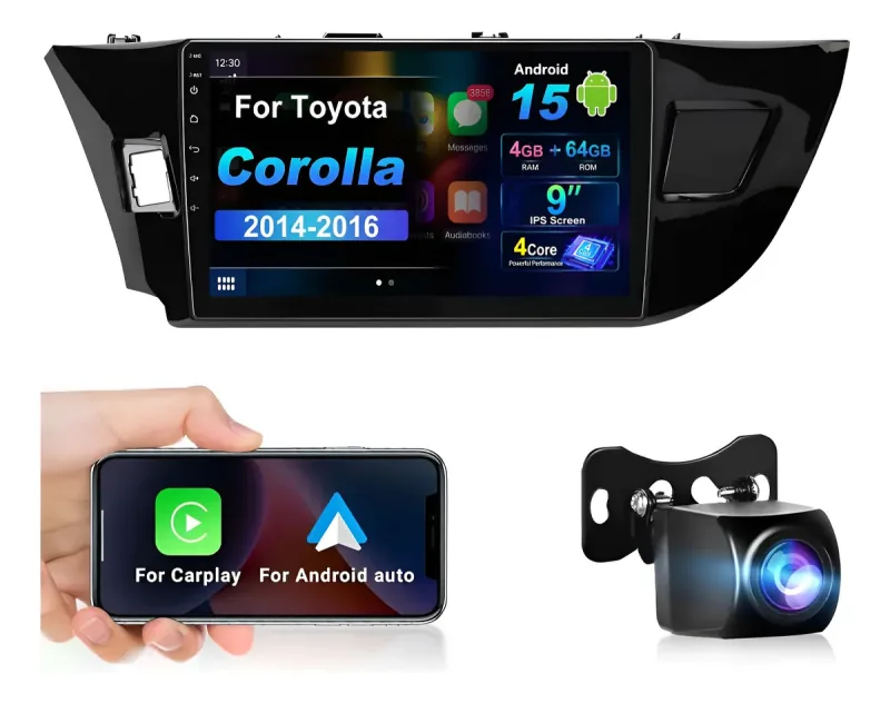 Autoestéreo Android para Toyota Corolla 2014-2016